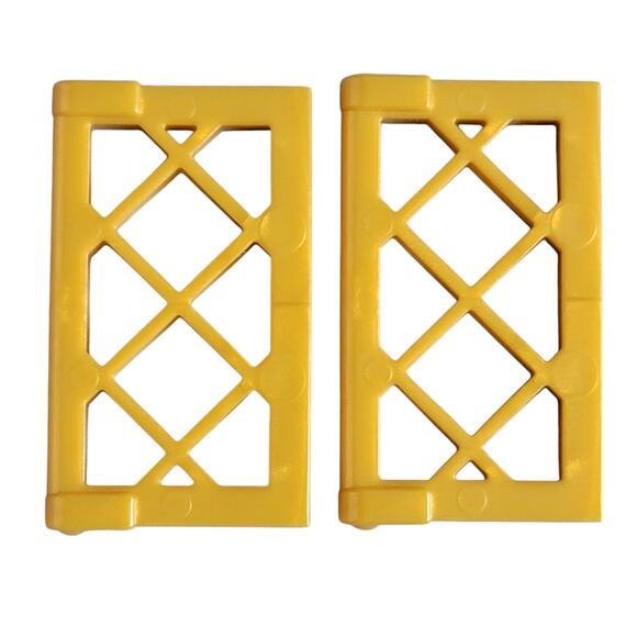 LEGO Window Pane Gold Lattice 1x2x3 Set of‎ 2 60607 Replacement Parts Pieces - Picture 2 of 2